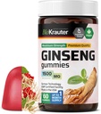 BIO KRAUTER Panax 인삼 구미 - 1500 mg 힘 - 60 조사 - Chewable 빨간 인삼 보충 - 면역 지원 구미 - Vegan, Pectin 기반, 비 GMO