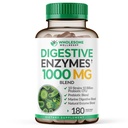 Wholesome Wellness Digestive Enzymes 1000MG Plus Prebiotics & Probiotics 보충교재, 180의 캡슐, 소화를 위한 유기 식물 기초를 두는 Vegan 공식 & Amylase & Bromelain, 공급을 가진 Lactose