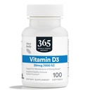전체적인 음식 시장, 비타민 D3 Softgels, 1000 IU, 100 CT에 의하여 365