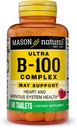 MASON NATURAL Ultra B-100 Complex - 건강한 심장 및 신경 시스템, 면역 기능 및 에너지 대사, 60 정제 향상