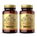 Solgar Folate 666 mcg DFE (Folic Acid 400 mcg) - 250 정제, 2 팩 - Prenatal Support - Non-GMO, Vegan, Gluten Free, Dairy Free, Kosher - 500 총 서빙