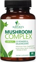 버섯 뇌 보충교재 1330 mg - 사자 Mane, 터키 꼬리, Reishi, Cordyceps, Chaga & Brain Nootropic Complex를 가진 1개의 고강도 버섯 복합물에서 10 & 초점 지원 - 60의 캡슐