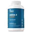 Tobias Omega 3 Fish Oil 2000mg Triple Strength with 800mg EPA 600mg DHA Per 서빙 | 생선 오일 오메가 3 보충제 심장 및 면역 지원 - 180 Softgels (90 서빙)