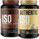 Jacked Factory Authentic ISO Grass Fed Whey Protein Isolate Powder - 낮은 Carb, Non-GMO 근육 건물 단백질 w / 필러 없음 (Chocolate, 30sv) 및 (Vanilla, 30sv)