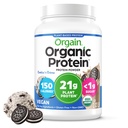 Orgain 유기 채식 단백질 분말, 쿠키 및 크림 - 21g 식물 기반 단백질, 7g Prebiotic 섬유, 낮은 그물 캐비넷, 락토스 성분 없음, 추가 설탕 없음, 비 GMO, 쉐이크 및 스무디에 대 한, 2.03 lb