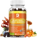 Ashwagandha, Burdock Root, Linden Honey, Elderberry, Turmeric, 비타민 C, D3 및 아연과 검은 씨앗 오일 시 Moss Gummies - Immunity, Joint, Digestion, Hair & Skin, Vegan Gummies 60 카운트 지원