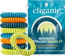 Cliganic 25 팩 Mosquito Repellent 팔찌 성인 & 아이 - 자연 DEET-Free 밴드, 개별적으로 포장