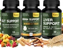 Liver Renew Cleanse Detox, Repair & Support, Gut 및 Colon Support - 고급 Gut Cleanse Detox, 남성 및 여성을위한 두뇌 Nootropic Brain Supplement, 모든 공급.
