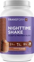TransformHQ 야간 Shake, 수면 + 단백질 혼합, 28 서빙, 초콜릿 Mousse 맛