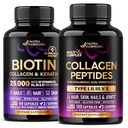 NUTRAHARMONY Biotin, 케라틴 & 교원질 캡슐