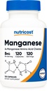 Nutricost Chelated 망간 보충교재 8mg의 아미노산 킬레이트, 120의 캡슐, 120의 서빙 - 글루텐 자유로운, 비 GMO 및 채식주의자 친절한
