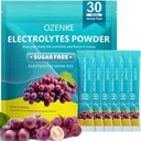 Hydration Packets Sugar Free, Electrolyte 음료 혼합 휴대용 Hydration Packets for Rapid Hydration, 포도 맛, 30 스틱