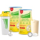 체중 감량을위한 Almased 식사 교체 Shakes - 단백질 분말 - 스타터 키트 (Almond Vanilla 풍미, 17.6 oz + Shaker Bottle + Scoop)