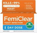 FemiClear 1 일 복용량 효모 감염 | 효모 감염 구호 | 태민 건강에 대한 Homeopathic Solution | 0.25oz 효모 감염 연고, 1개의 도포구 및 0.5oz 관련 제품