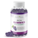 비타민 C를 가진 철 Gummies - 성인 & 아이, Chewable, 빨간 혈액 세포 지원, 에너지, 면역 기능, 뇌 건강, 최대 흡수, 120 Vegan Gummies를 위한 철 부족 빈혈증