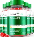 (5 팩) PeakTrim Keto Gummies, 공식 PeakTrim Keto ACV Gummies, 모든 자연 Keto Gummy, Apple Cider Vinegar 1000MG, 최대 강도 체중 감량 보충 피트니스, 리뷰 (300 Gummies)