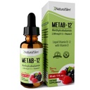 NaturalSlim 액체 B12 비타민 D - Metab-12 Methylcobalamin 2500 mcg B12 Metabolism, 에너지 및 면역 지원을위한 하위 언어 드롭 - Berry 풍미 1 fl oz
