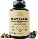 포도씨를 가진 Quercetin & Resveratrol 보충교재 – 425mg 초본 산화 방지제 & 웰빙 지원 – Polyphenols & Nutrient 혼합, 30Ct