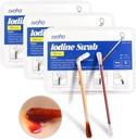 Povidone Iodine Swabs - 150 스틱 Sterile Iodine Swabsticks, 개별적으로 감싸인 면 Swabs, 부상 청소, 응급 처치, 여행에 대 한 채워진 솔루션