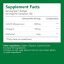 보충제, Ubiquinone CoQ10 (Coenzyme Q10) 300 mg, BioPerine (5mg) | 지원 심장 건강, 에너지 및 흡수 (1 병-120 Softgels-2mo 공급) | 높은 EPA 및 DHA | 비 GMO, 글루텐 프리