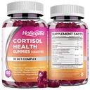 Cortisol는 여자 남자, Ashwagandha, 마그네슘, L-Theanine, Phosphatidylserine, Cortisol Detox, Relaxation, Sleep, Focus, Sugar-Free, Vegan, 120를 가진 Cortisol Gummies를 위한 보충합니다