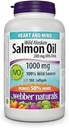 Webber Naturals 야생 알래스카 연어 오일 Softgel, 200mg 180 조사