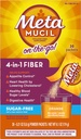 Metamucil 섬유 4-in-1 Psyllium 섬유 보충교재 설탕 자유로운 분말 단 하나 Serve 소포 30의 주황색 맛있은 음료 2개의 상자 (OLD)