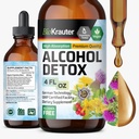 BIO KRAUTER 알코올 Detox Tincture - Liver Cleanse 공식 - 우유 Thistle & Dandelion - Liver Detox 액체 추출물 - 알코올 및 설탕 무료 - Vegan Drops 4 Fl.Oz.