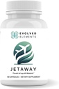 JetAway – Bio-Fermented Melatonin과 자연 수면 지원 보충 – Jet Lag Support – Allergen-Free, No Jet Lag (60 캡슐)