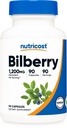 Nutricost Bilberry 캡슐 1200mg 동등한 (90 채식 캡슐) - 글루텐 무료 및 비 GMO