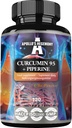 APOLLO'S HEGEMONY Curcumin 95 + 캡슐 당 piperine 302mg, 고강도 심황 뿌리 추출물 95 %, 120 Vegan 캡슐, 4 개월 공급, 최적의 소화 및 향상된 흡수