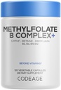 Codeage Methylfolate B Complex 보충교재 - 5 MTHF, Methylcobalamin 1000mcg 메틸을 입힌 비타민 B12, Riboflavin, 베타인, 비타민 B6의 메틸화 주기 MTHFR - 2 달 - 120의 캡슐