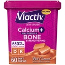 Viactiv 칼슘 + 비타민 D 보충교재 여자 & 남자를 위한 연약한 Chews - 뼈 건강 지원을 위한 Chewable 칼슘, 서빙 당 650 mg, 높은 흡수를 위한 비타민 D & K - 60 조사, Caramel