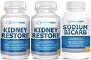 Kidney Cleanse and Kidney Health Supplement to Support Normal Kidney Function 60 모자, 나트륨 Bicarbonate 650mg 캡슐 2 팩, 120 알약