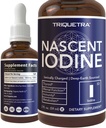Nascent Iodine 보충교재 400 서빙, 유리병, 채식주의자, 1800 mcg - 하락 당 600 mcg - 순수한, 명확한 색깔 - 지원 Thyroid 건강, 에너지, 면제 & 대사 (2개 oz.)