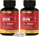 2 팩 철 보충 – 높게 흡수성 철 Bisglycinate 성인, 120 일 공급, Vegan, 비 GMO, 글루텐 자유로운, 지원 에너지 & 전반적인 Wellbeing를 위한 캡슐