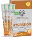 Sunwarrior Hydration Powder Electrolyte Packets Powder B12 Elderberry | 수분이 많은 파인애플 맛 18 스틱 팩 126g 파우치 | Vegan 및 Plant-Based Sugar Free