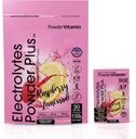 PowderVitamin Electrolytes 분말 플러스, Keto, 라즈베리 레몬, 설탕 무료, 1000mg 칼륨, 120mg 칼슘, 120mg 마그네슘, 비 GMO, Zero Calories, 30 하이드로 션 패킷