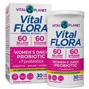 Vital Planet - Vital Flora Probiotics for Women 60 억 CFU, Diverse Strains, 유기 Prebiotics를 가진 매일 선반 안정 프로바이오틱스, 질 지원, 면역 및 소화 건강 30 캡슐