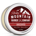 Rocky Mountain Barber Company Beard Balm - 클래식 Unscented - 100 % 천연 - Nutrient Rich Bees Wax, Jojoba, 코코넛 오일과 프리미엄 왁스 혼합
