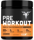 Caffeine, Citrulline Malate, B-Alanine, Taurine의 볼트 사전 운동 보충교재 | 폭발성 에너지, 펌프 및 초점 |300g,30 서빙 | Tangy Orange