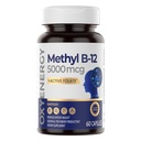 OxyEnergy 메틸 비타민 B12 5000mcg의 Folate를 가진 여분 힘 Methylcobalamin B-12 보충교재, 지원 Nerves, 에너지 대사 & Cognitive, 60의 캡슐