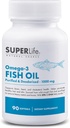 오메가-3 생선 기름 - 1000 mg 정제 & EPA & DHA 지방산을 가진 야생 잡힌 물고기에서 탈취하는 | 지원 심장, 뇌, 머리 & 피부 건강 | 보충교재 - 90 Softgels