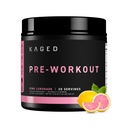 Kaged Original Pre Workout Powder | Pink Lemonade | 크레아틴, 베타 알라닌, L-Citrulline, BCAA를 사용한 사전 운동 | 274 mg Organic Caffeine | 남성용 사전 보조제 | 20 인분