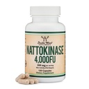 Nattokinase 보충교재 4,000 FU 서빙, 120 캡슐 (일본 나토에서 파생되는) 두 배 나무에 의하여 심장 혈관과 Circulatory 지원을 위한 체계적인 효소