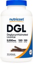 Nutricost DGL Deglycyrrhizinated Licorice 추출물 캡슐 (500mg 추출물, 5, 000mg Licorice, 120 서빙과 동일) - 비 GMO, 채식주의자