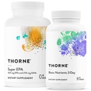 THORNE - 웰니스 에센셜 묶음 - 오메가-3 & 다비타민 콤보 - 슈퍼 EPA & 기본 영양사 2/일 - 30 인분