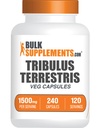 BulkSupplements.com Tribulus Terrestris 캡슐 - 초본 보충, Tribulus Terrestris 1500mg - 글루텐 무료, 서빙 당 2 캡슐, 240 개 (팩 1)