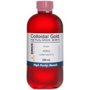 진정한 콜로이드 골드 - 25 ppm - 99.99 + % 순도 - 250 mL (8.45 Fl Oz) 클리어 BPA 무료 플라스틱 병 - 미국에서 만든