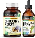 BIO KRAUTER Chicory 뿌리 100 캡슐 & Licorice 뿌리 Tincture 4 Fl. Oz.